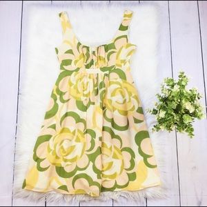 anthro o’dille yellow floral dress